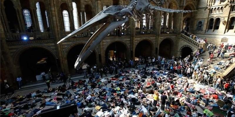 Die-in in Natural History Museum. Yermandy, wikipedia