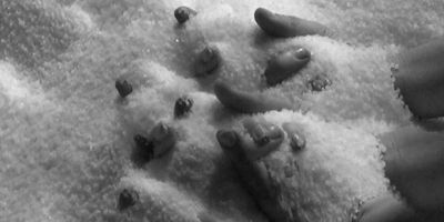 Photo of hands in snow