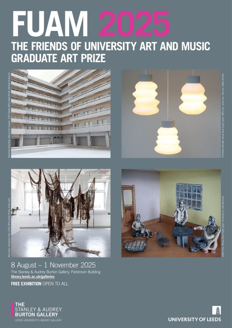 Poster for FUAM Graduate Art Prize 2025 exhibition