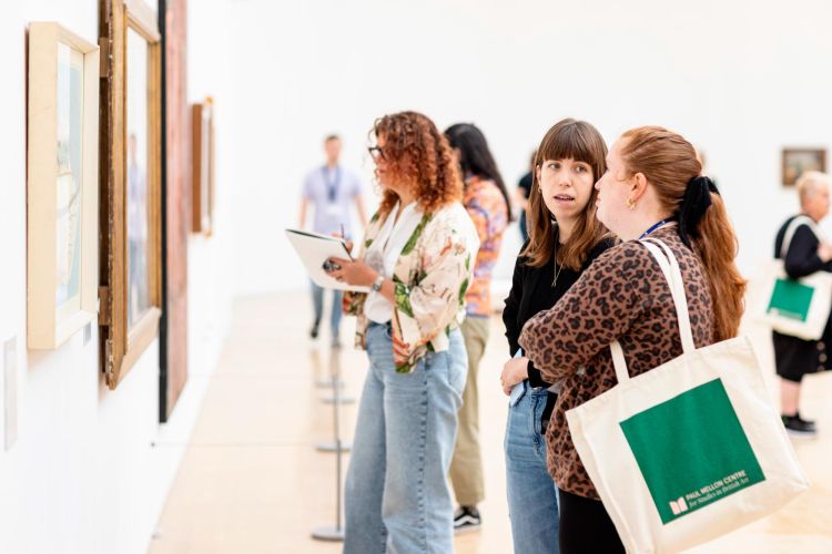 People in an art gallery
