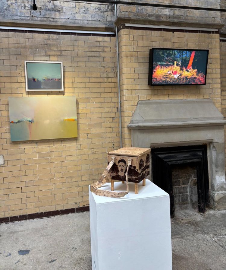 Artworks in a gallery