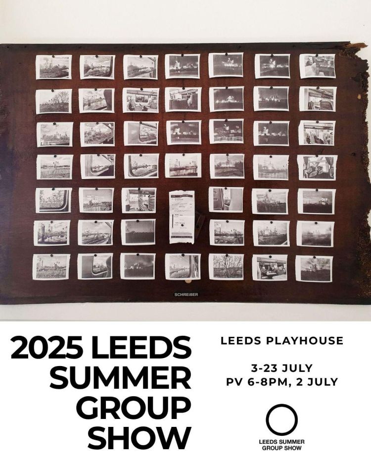 Leeds Summer Group Show 2025 poster showing work by Robin Stones