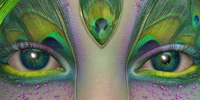 Close up of eyes in a fantasy art style