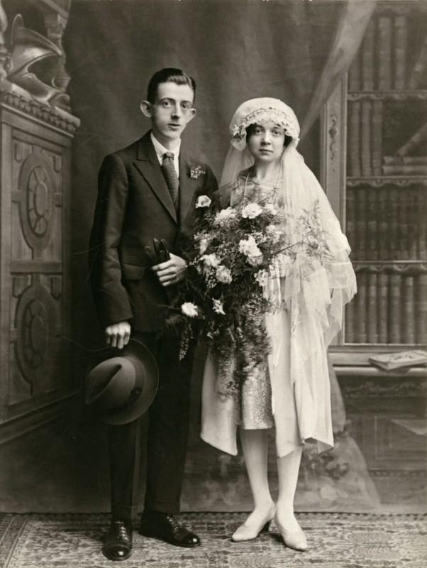 Wedding 3/3/1928, at The Belle Vue Studio on Manningham Lane