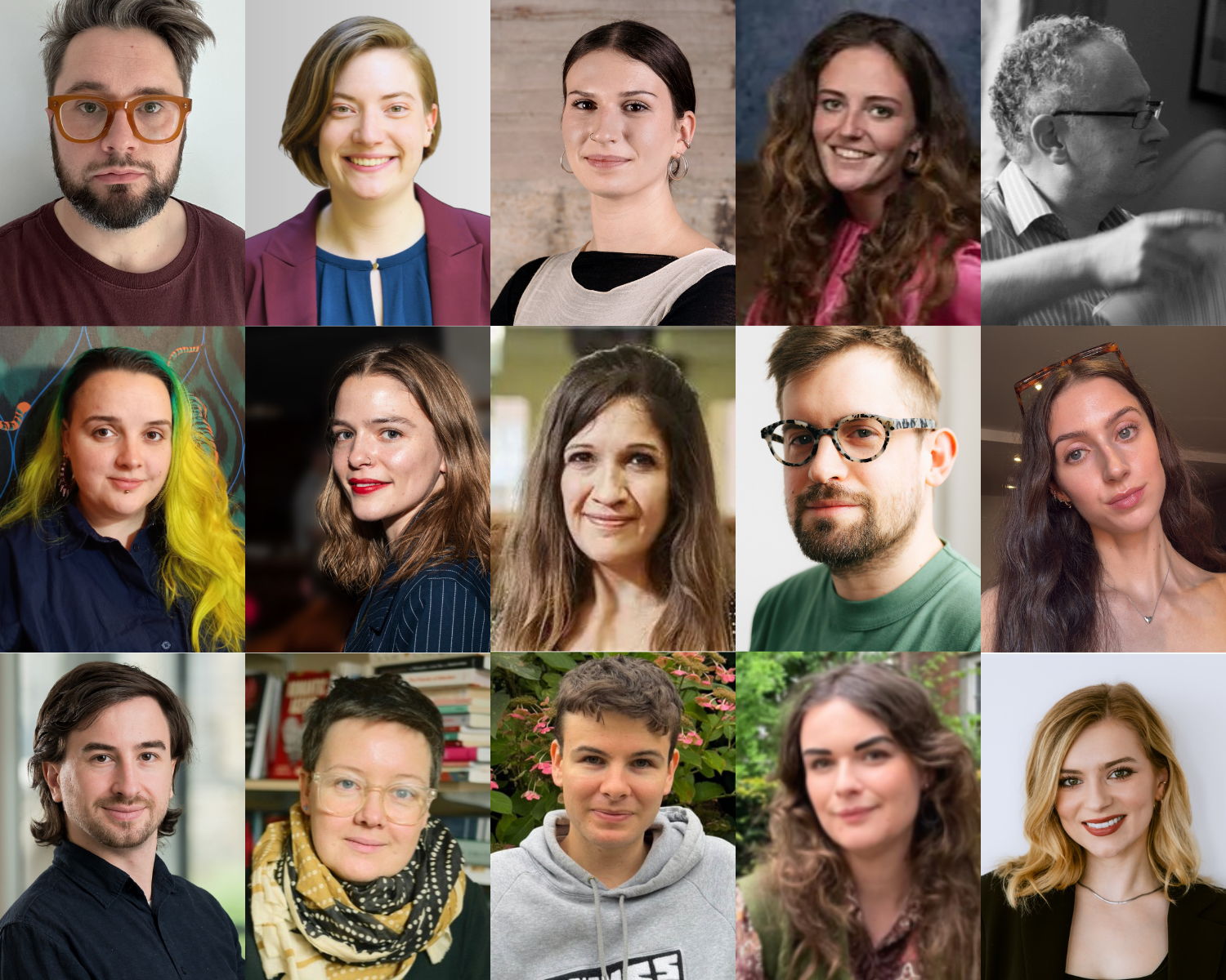 A collage of portrait photos of every member of the CLSR team