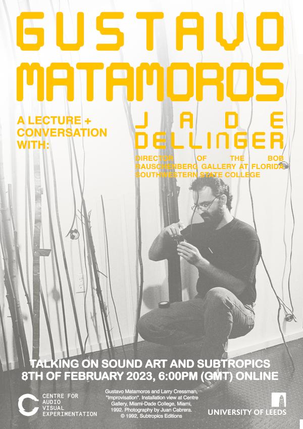 Poster to advertise talk by Gustavo Matamoros