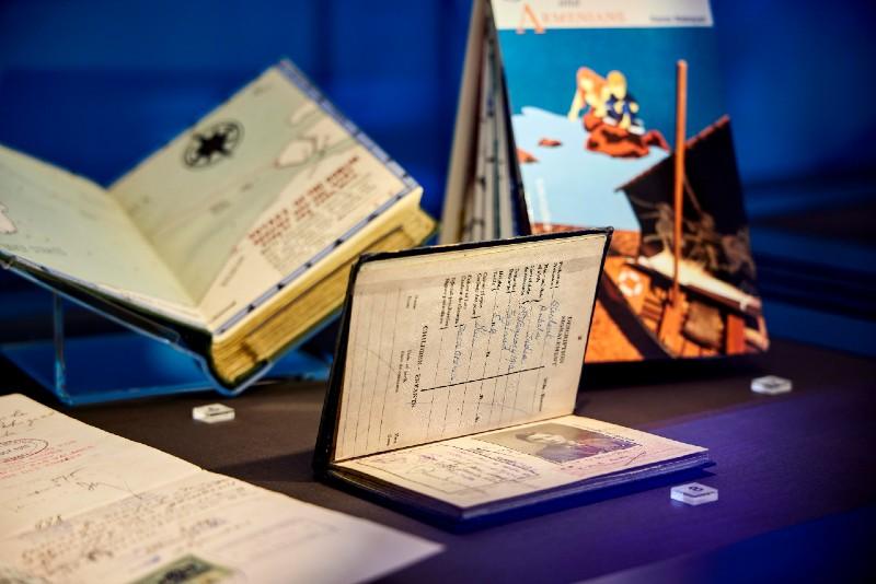 Kim Philby’s passport on display with other material in ‘Shifting Borders’ exhibition.at the University of Leeds