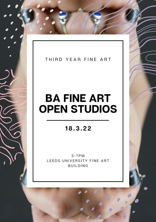 Poster for level 3 fine art open studios