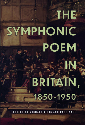 Front cover of the book, Symphonic poem in Britain, published by Michael Allis