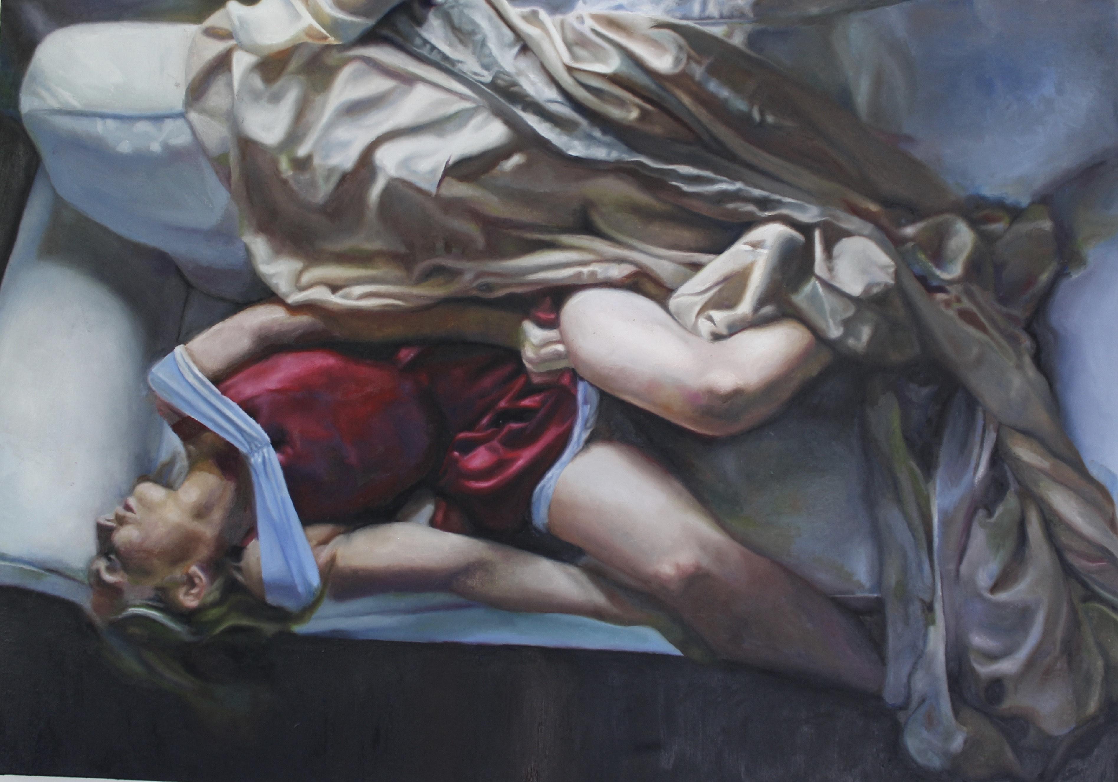 Oil painting by Abigail McGourlay titled Thalia Dorme