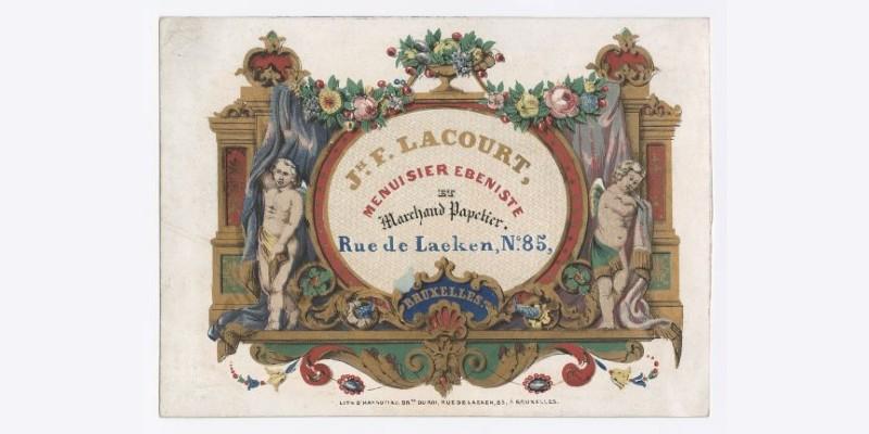 John F. Lacourt trade card, John Bedford collection MS 2241/4/1/174. Image credit Leeds University Library.