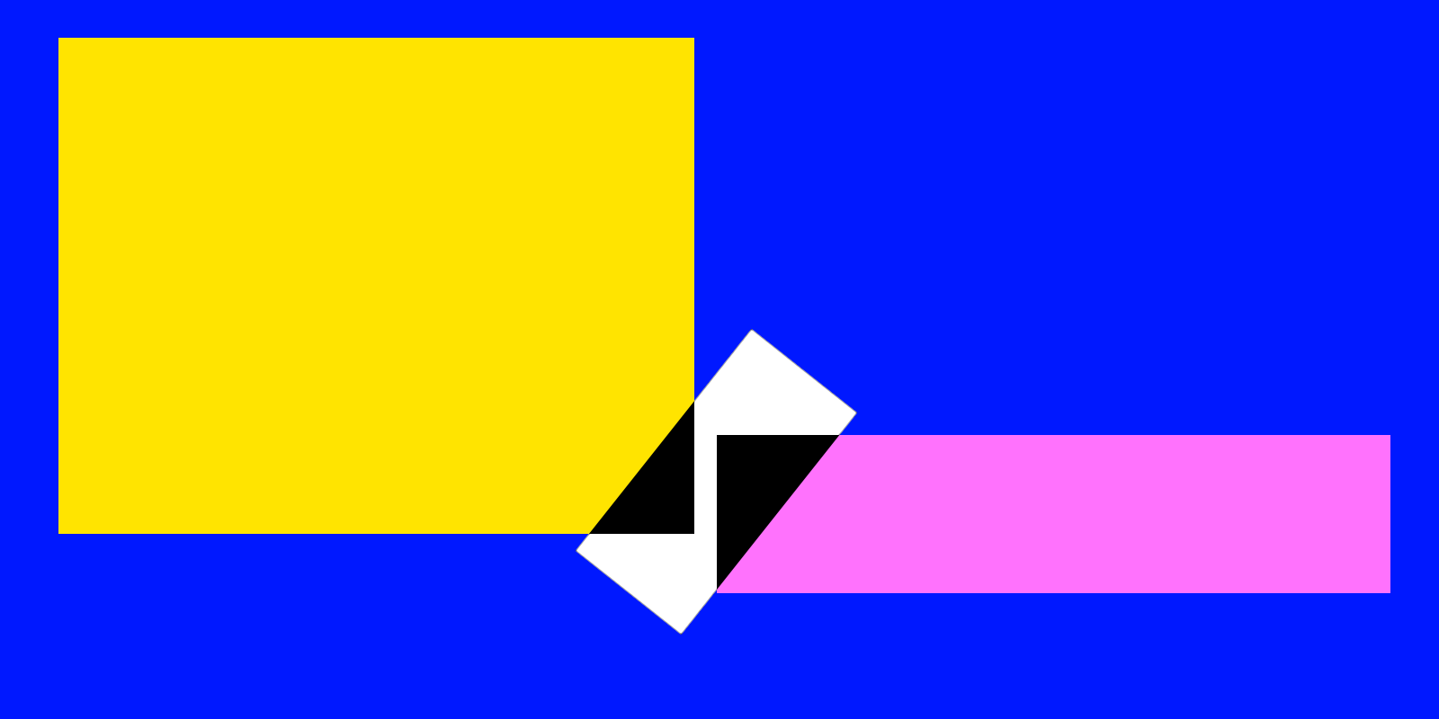 Blue, pink, yellow design