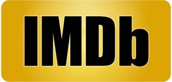 IMDb logo. Gold background with black text that reads "IMDb"