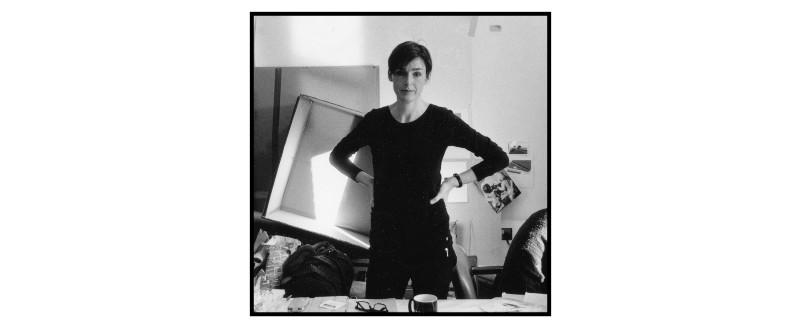 Black and white photograph of Jacqueline Donachie