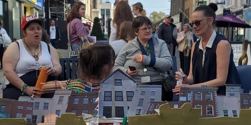 A community takeover event, bringing social inclusion into high street regeneration plans