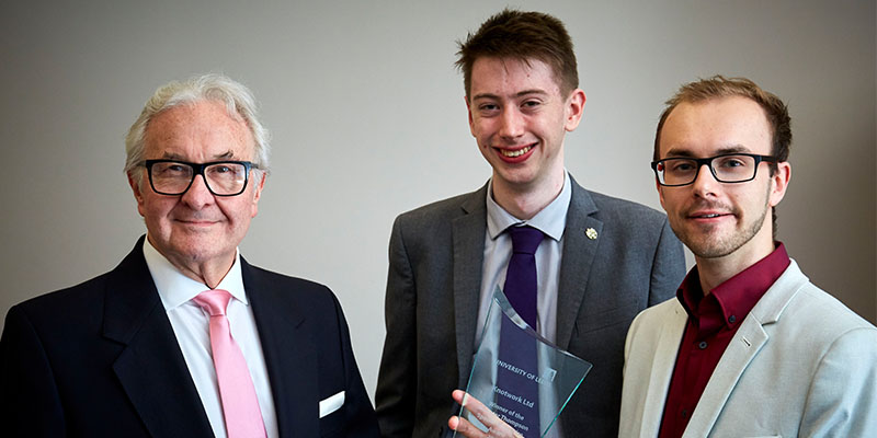 Callum Isaac and Kyle Withington win £1000 enterprise prize for their video animation and design company