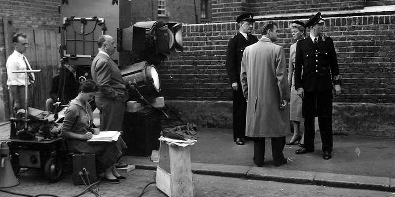 Connie Willis (seated), continuity ‘girl’ on the set of The Man Who Knew Too Much (1956, dir. Alfred Hitchcock).

The image is courtesy of The Cinema Museum and is not to be reproduced without their permission.