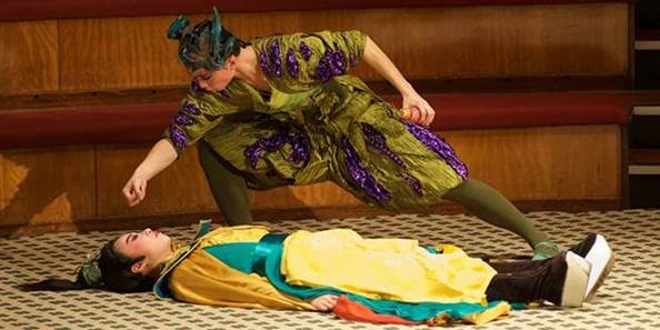 Members of Shanghai Theatre Academy, who visited the University in November 2015 and presented excerpts from Shakespeare's plays using traditional Chinese operatic and puppet styles. Picture: Malcolm Johnson.