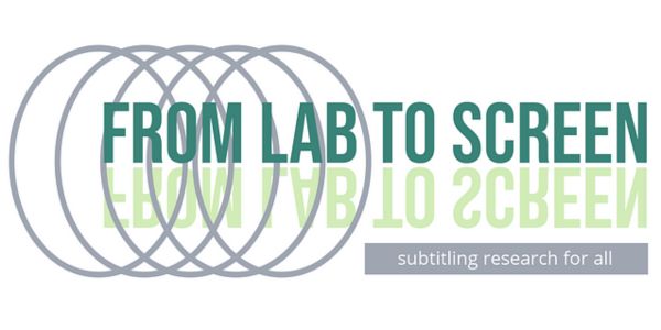 grey circles encasing from lab to screen in green - subtitling for all