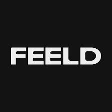 Feeld logo - white text on black background