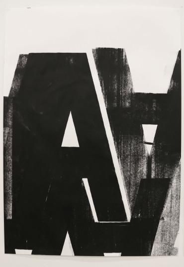 A.A Series (2020), Screen print on paper, 84.1 x 59.4 cm.