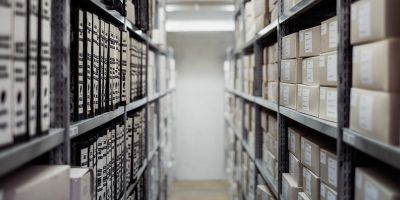 Shelves of archives