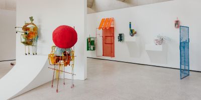 Installation of sculptural work by Olivia Bax at the Weston Gallery, Yorkshire Sculpture Park