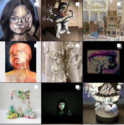 Selection of work from BA Art and Design Virtual Open Studio exhibition