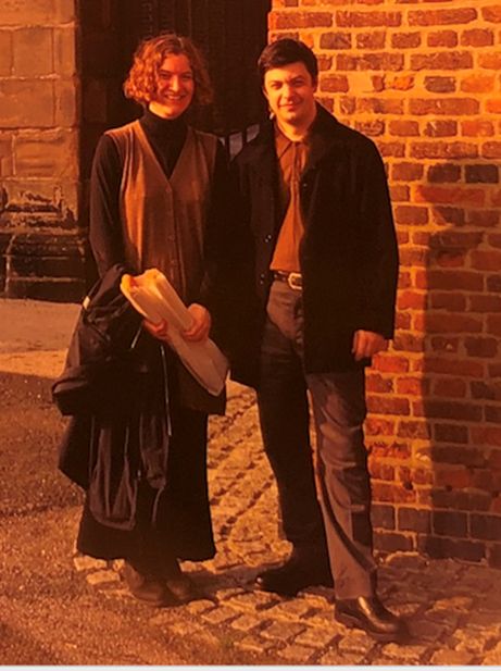 Gail Day and Steve Edwards outside Derby’s Old Silk Mill in 199