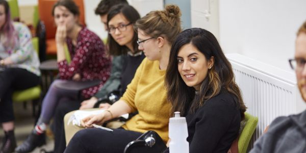 Students in discussion at a seminar