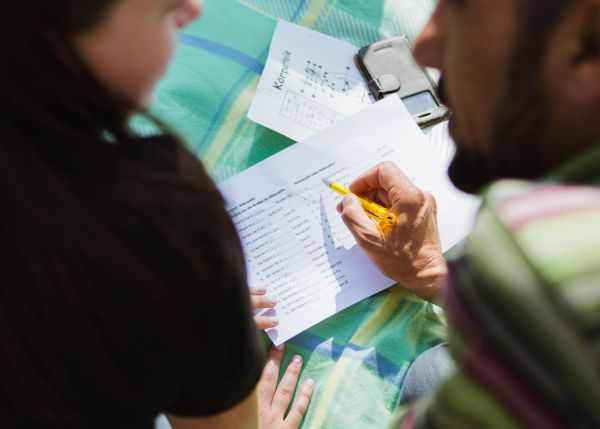 students learning a language