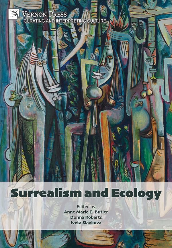 Book cover for Surrealism and Ecology, published by Vernon Press. Wifredo Lam, La jungla (The Jungle), 1942–43