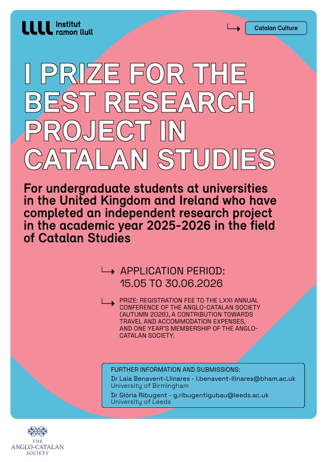 New Prize Launched for the Best Undergraduate Research Project in Catalan Studies