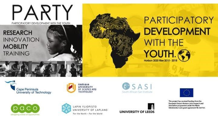 Logo of Party Project featuring young girl and a map of the outline of Africa.