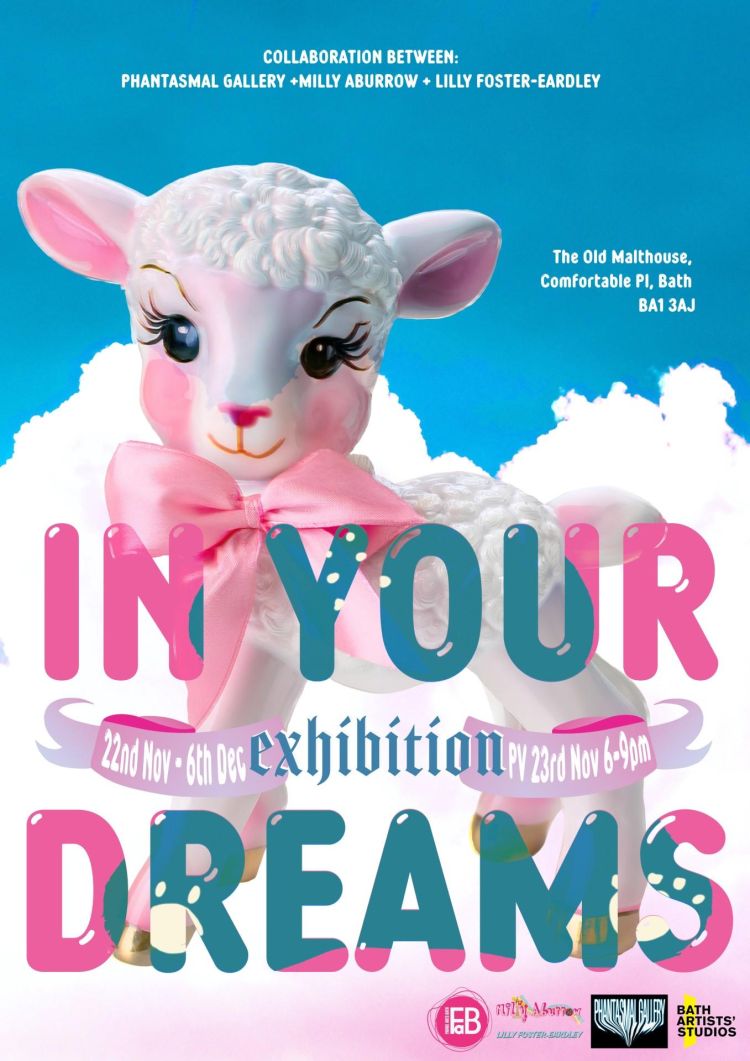 Poster for In Your Dreams exhibition in Bath