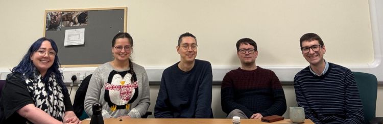 Meet the project team! From left to right: Jess Townley, Ana Akulich, Simon Huxtable, Rob Hornsby, Marek Eby.