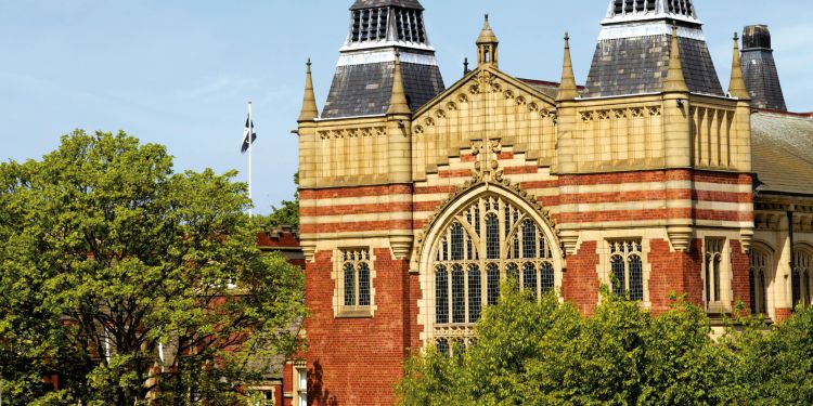 Great Hall exterior on campus.