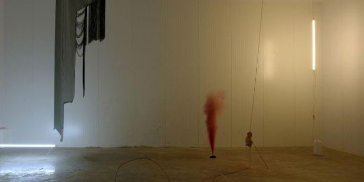 Art installation in a gallery space by Jo McGonigal