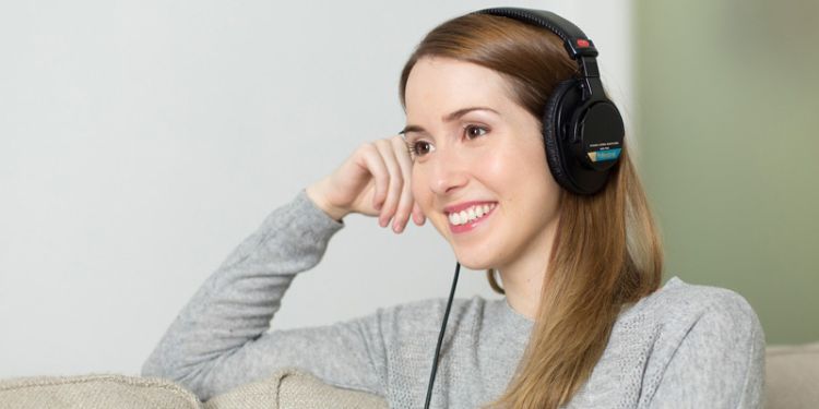 Person using headphones