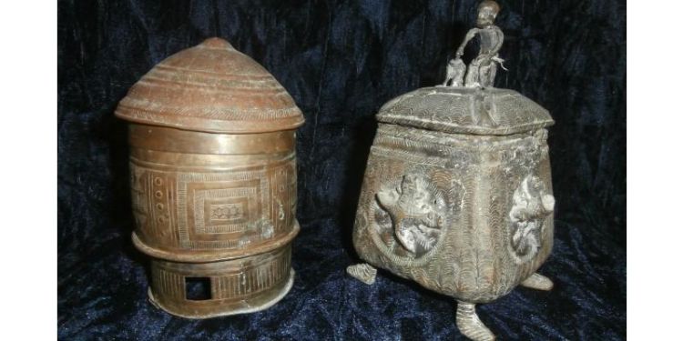 A pair of Kuduo on display in the Elmina Castle Gallery