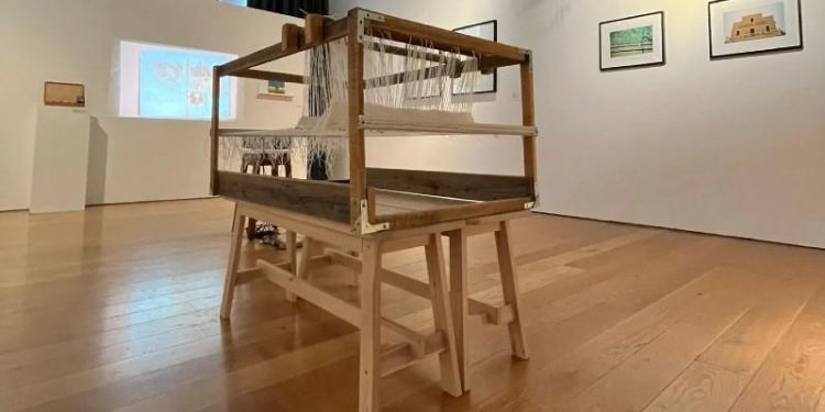 Loom in a gallery space