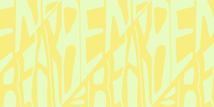 Abstract design showing the words bend and break