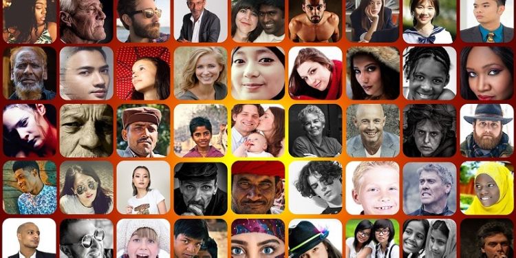 Collage of many people from different cultural and ethnic backgrounds