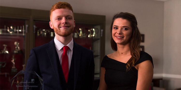Hannah Kallend and Jacob Twomey win the University of Leeds Business Plan competition