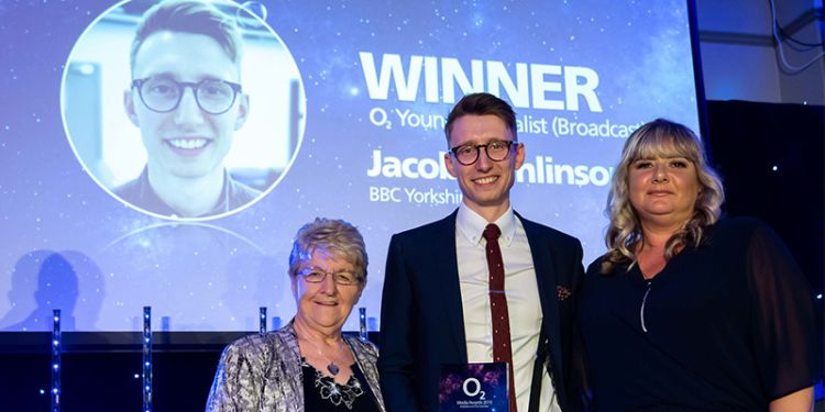 Jacob Tomlinson wins Young Journalist of the Year at the O2 Media Awards 2019