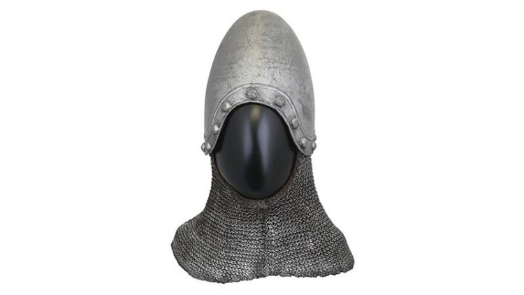 Cylindrical" helmet from medieval period