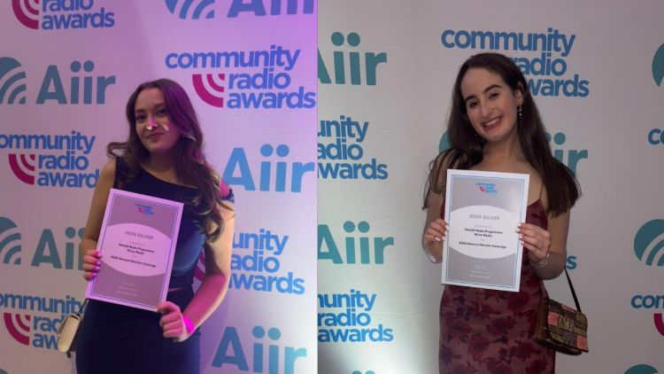 Journalism students Olivia Davies and Emma Jackson win Community Radio Award