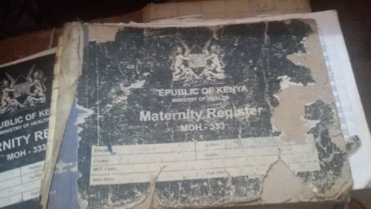 Maternity registers from a hospital in Kisumu county