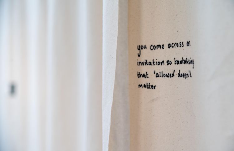 Detail from installation by Isobel Richards