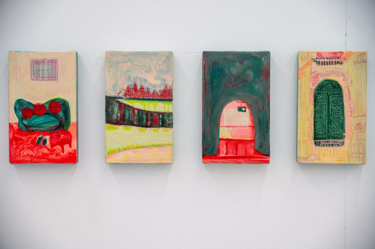 Four paintings by Hsin Tien